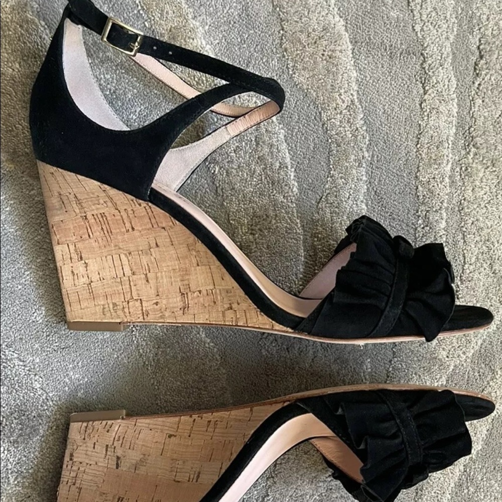 Kate Spade ruffled wedge